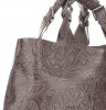 Kožené kabelka shopper bag Genuine Leather zemitá K216
